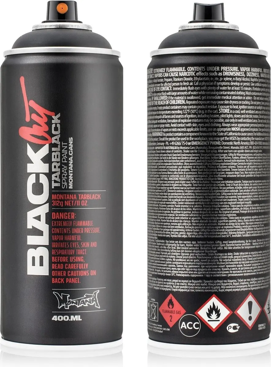 Montana BLACKOUT Tarblack 400ml spuitbus