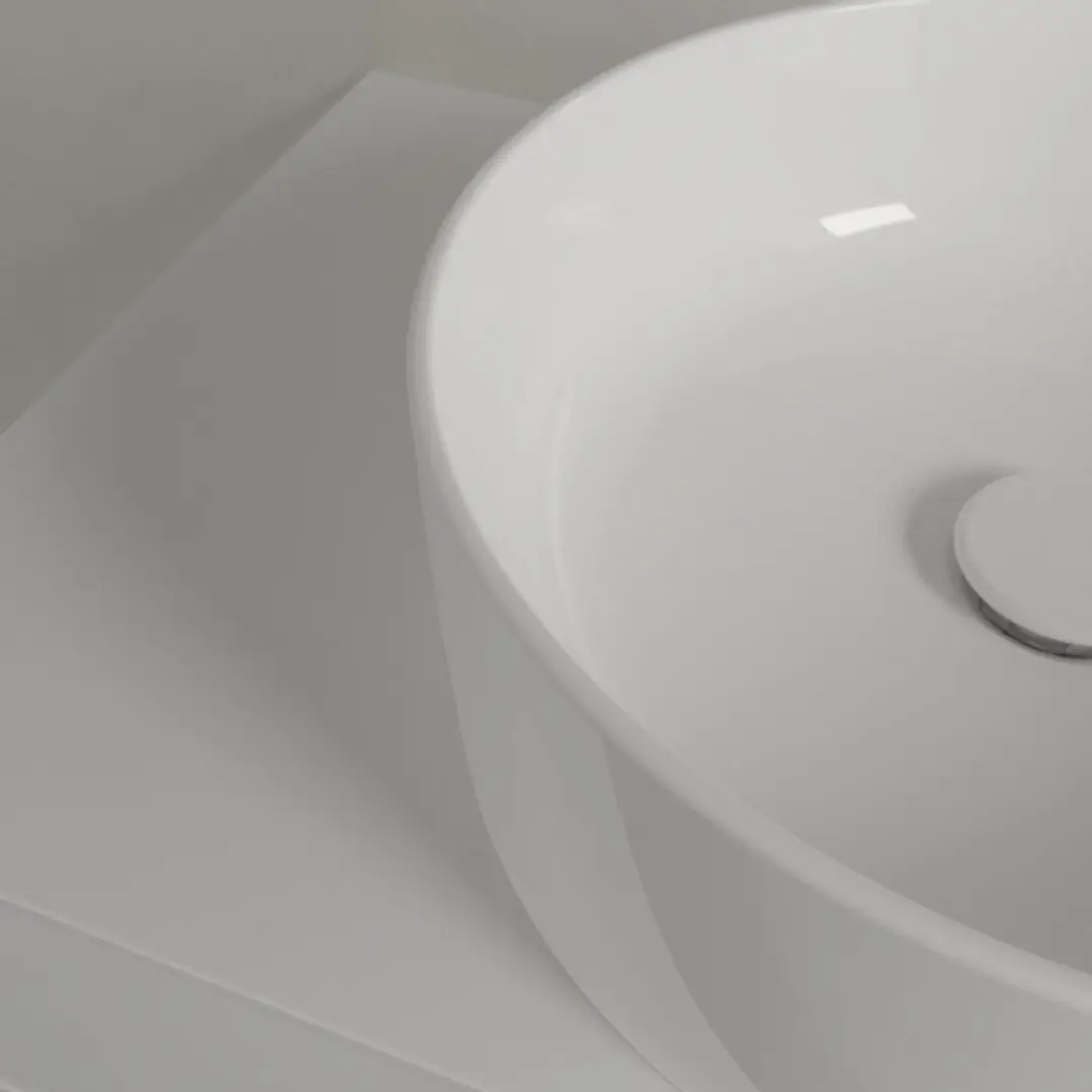 Villeroy & Boch Collaro Opzetwastafel Ø40cm Wit Alpin - afbeelding 2 van 6