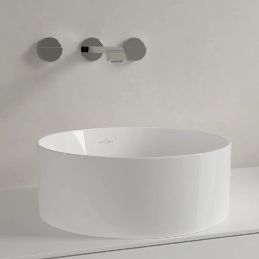 Villeroy & Boch Collaro Opzetwastafel Ø40cm Wit Alpin - afbeelding 5 van 6
