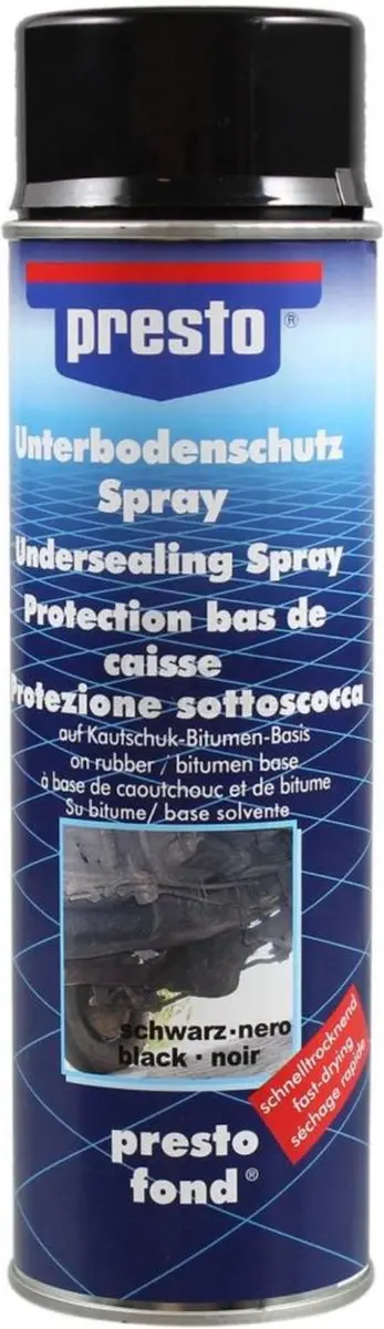 Presto Bitumen Coating 500ml - Zwart - afbeelding 3 van 5