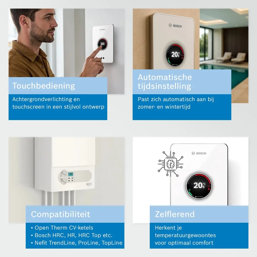 Bosch EasyControl CT200 Thermostaat - Wit - afbeelding 6 van 6