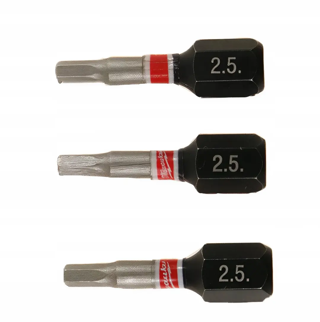 Milwaukee Impact Bit Set HEX 2.5mm x 25mm