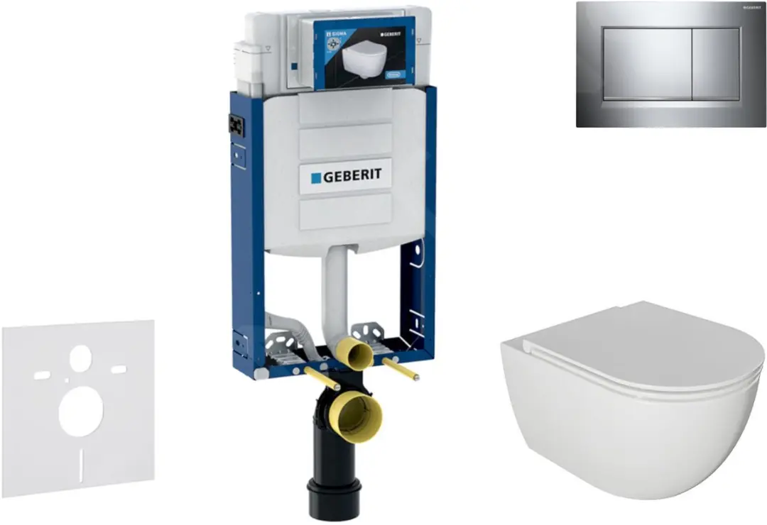 Voorwand montageset, Oudee toilet en softclose zitting, Sigma30 bedieningsplaat,