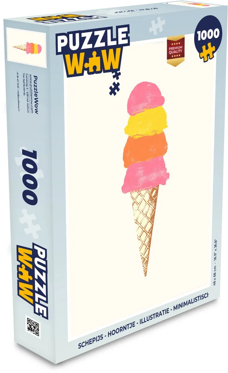 PuzzleWow Schepijs Hoorntje Legpuzzel 1000 Stuks
