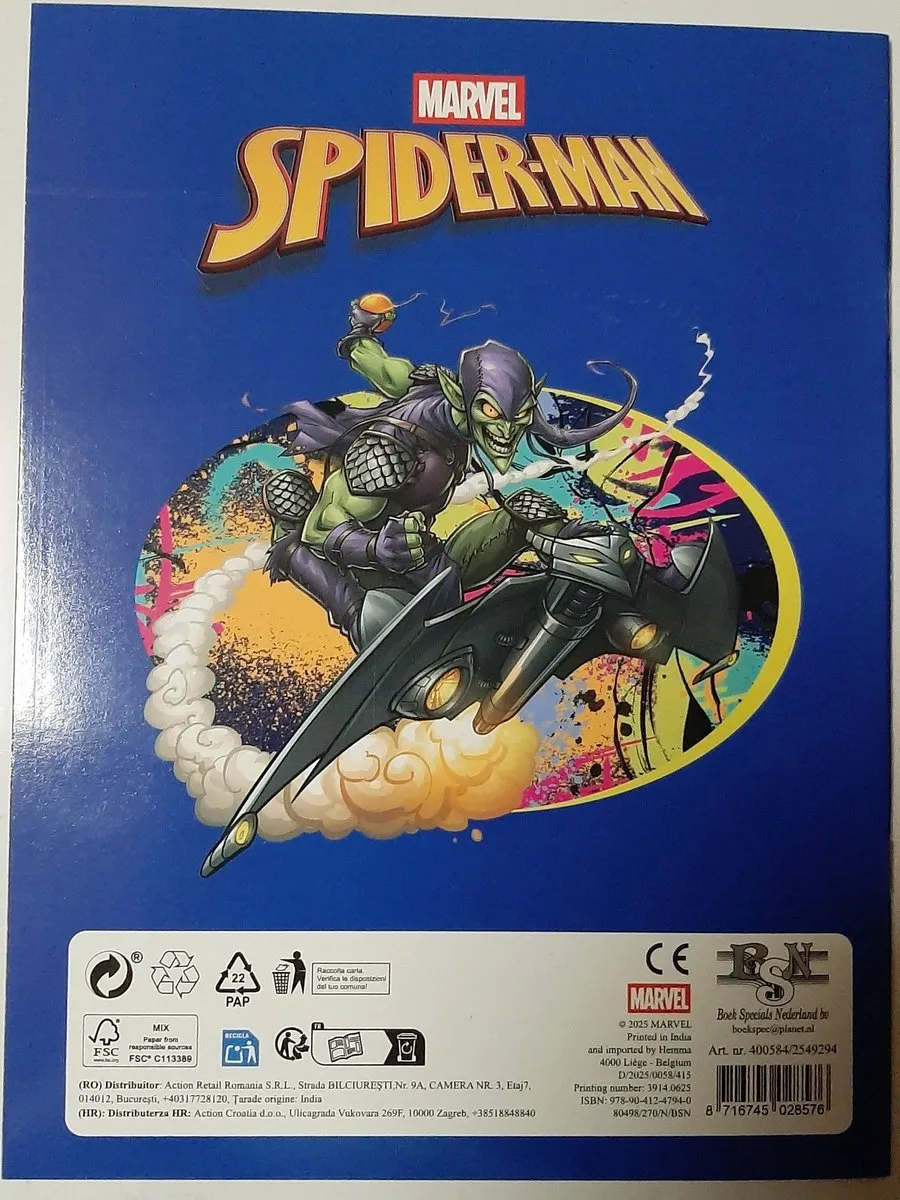 Marvel Spiderman Kleurboek - 32 Pagina's - Multicolor