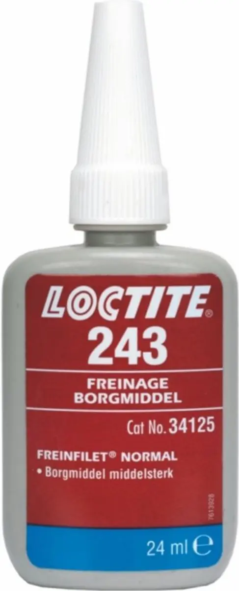 Loctite 243 Schroefdraadborgmiddel Blauw 24ml