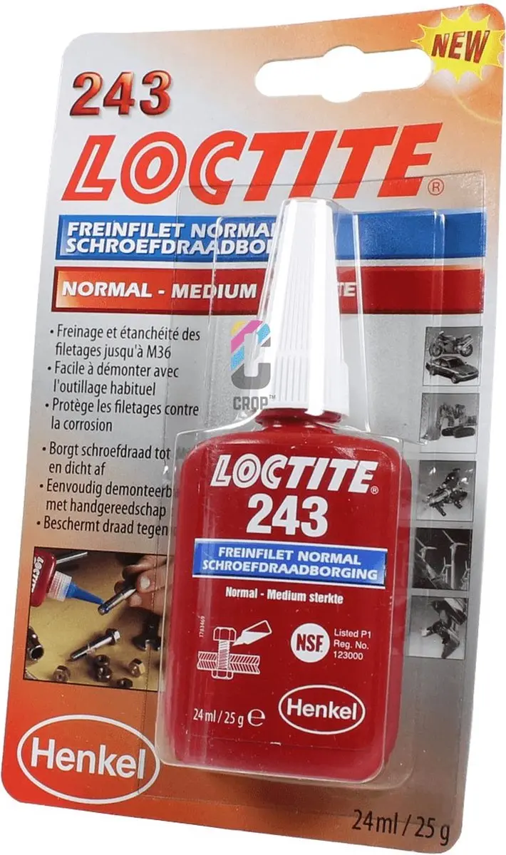 Loctite 243 Schroefdraadborgmiddel Blauw 24ml - afbeelding 4 van 6