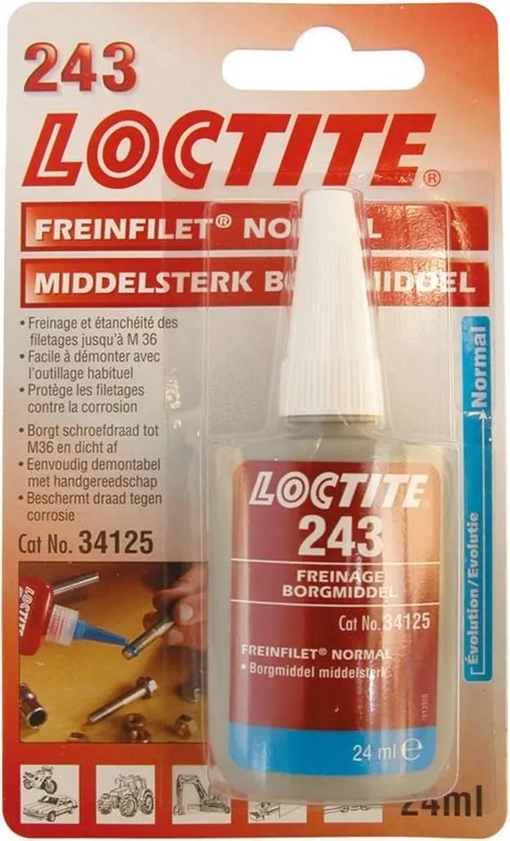Loctite 243 Schroefdraadborgmiddel Blauw 24ml - afbeelding 6 van 6