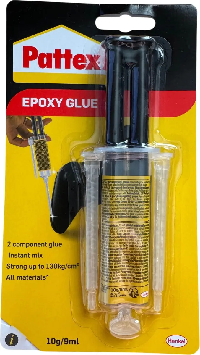 Pattex twee componentenlijm/epoxy lijm 10g