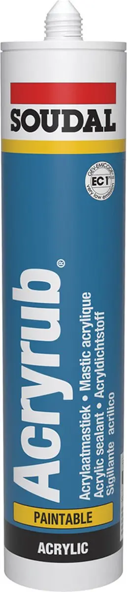 Soudal Acryrub Pro W Grijs Acrylaatkit 310ml - afbeelding 2 van 6