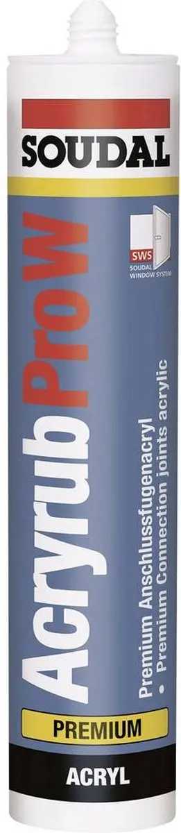 Soudal Acryrub Pro W Grijs Acrylaatkit 310ml - afbeelding 6 van 6