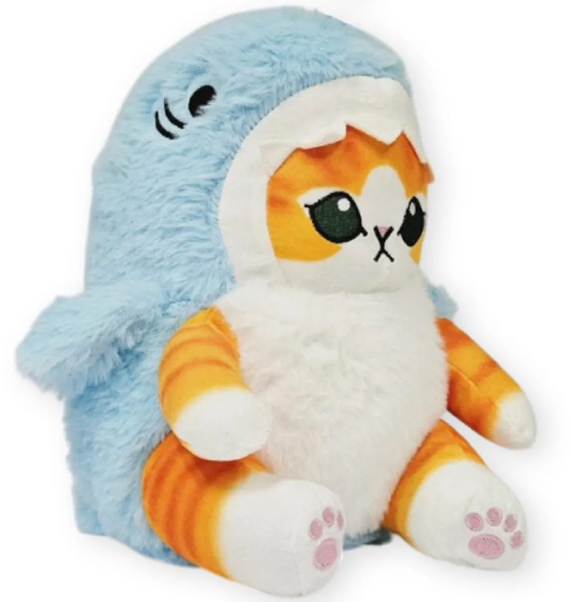 Topknuffels Kat in Haai Onesie Pyjama Blauw 25cm