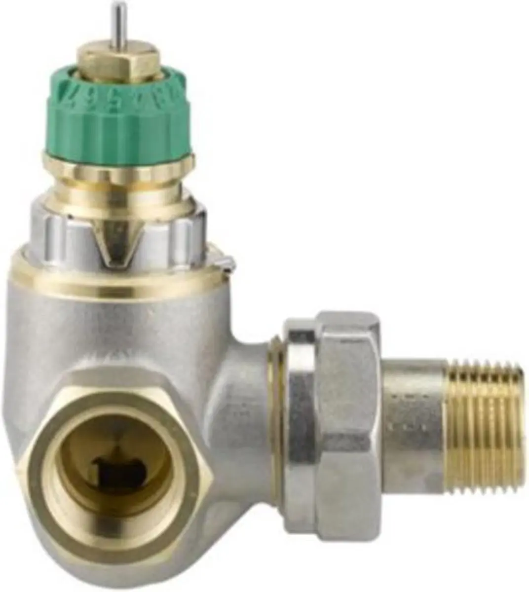 Danfoss Dynamic Valve thermostatische radiatorafsluiter dubbel haaks rechts 3/8