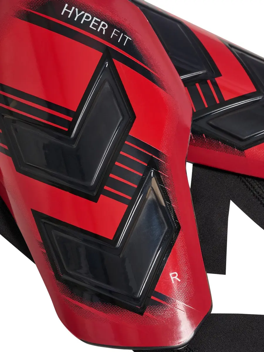 Hummel Shin Guards Hyper Fit - Rood/zwart - afbeelding 2 van 6