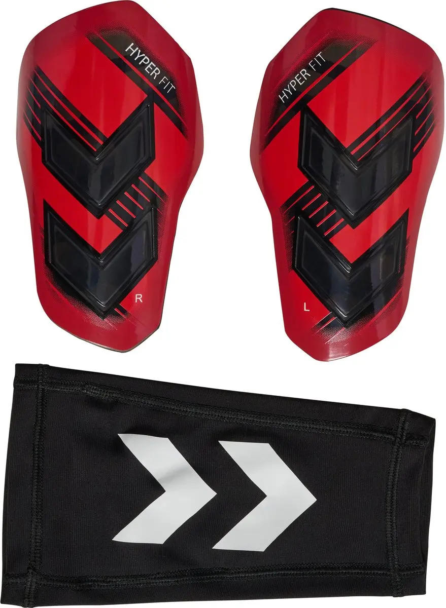 Hummel Shin Guards Hyper Fit - Rood/zwart - afbeelding 5 van 6