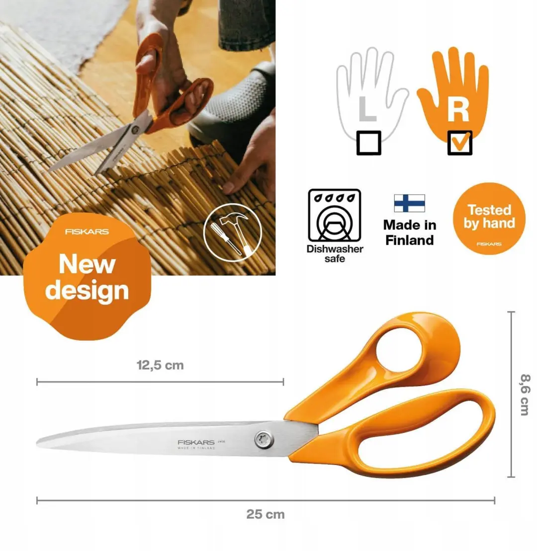 Fiskars Classic Universele Schaar 25cm - Rechtshandig - afbeelding 2 van 3