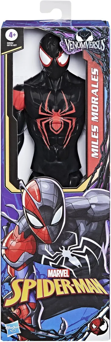 Marvel Spider-Man VenomVersus Titan Hero Series Miles Morales 30cm - Zwart/Rood