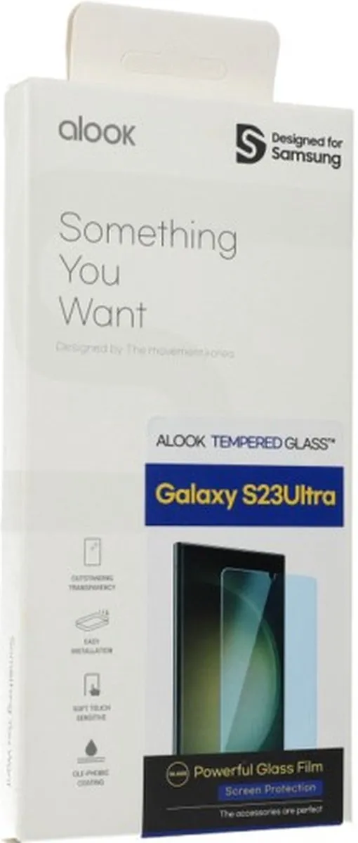 Samsung Alook Tempered Glass Galaxy S23 Ultra - 9H Hardheid