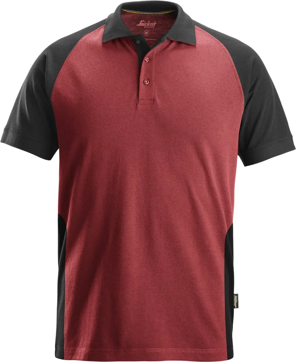 Snickers 2750 Tweekleurig Polo Shirt - Chili Rood/Zwart - XL