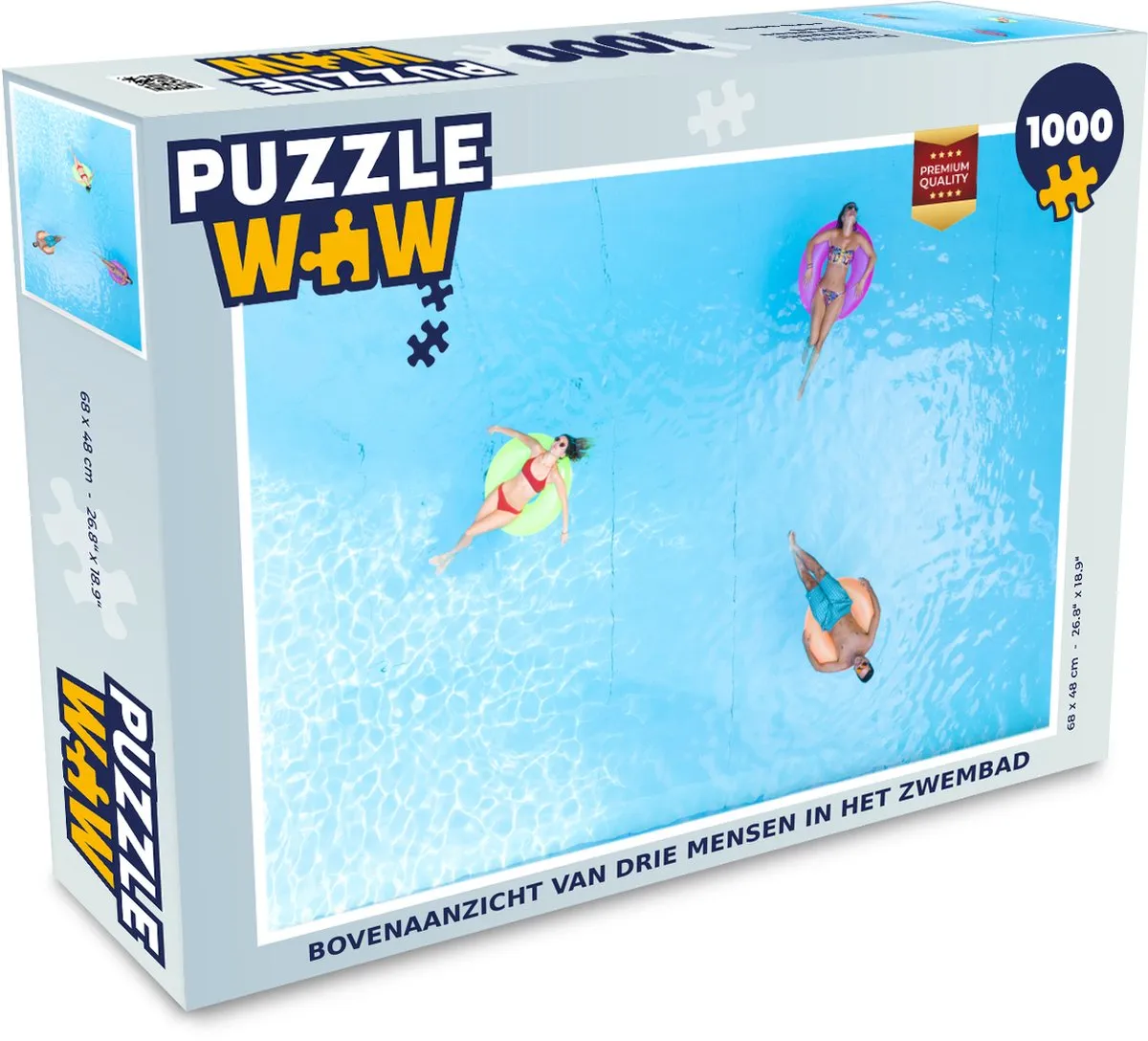 PuzzleWow Zomer Zwemband Legpuzzel 1000 Stuks - Multicolor