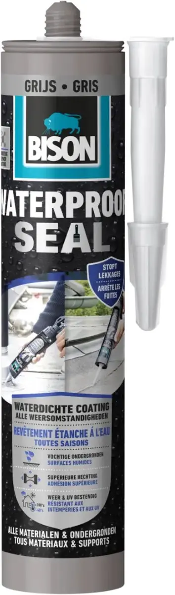 Bison Waterproof Seal Grijs 290ml