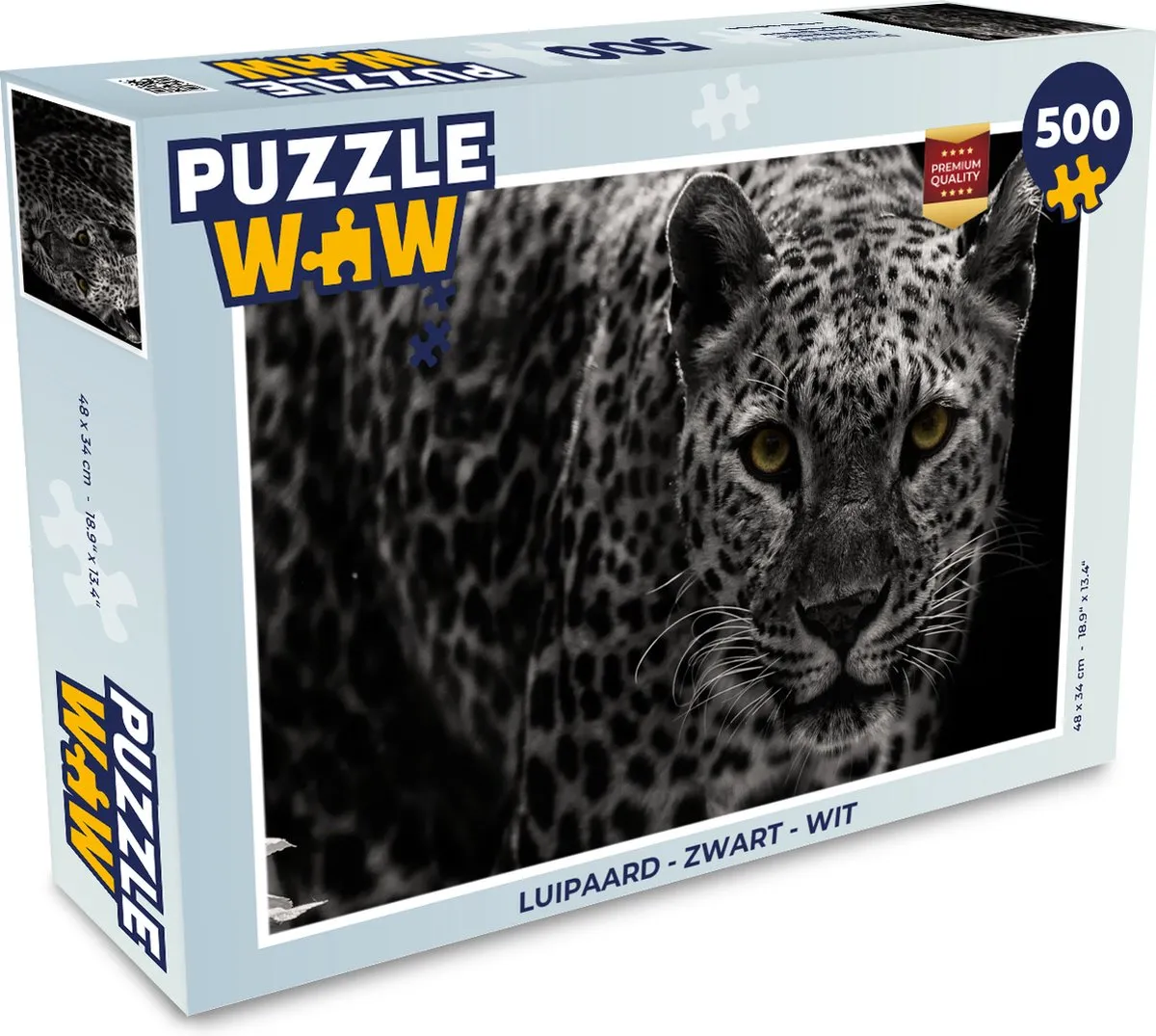 PuzzleWow Luipaard Legpuzzel 500 Stuks - Multicolor