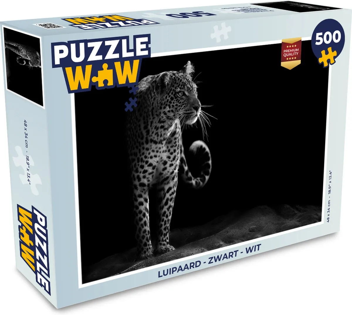 PuzzleWow Luipaard Legpuzzel 500 Stuks - Multicolor
