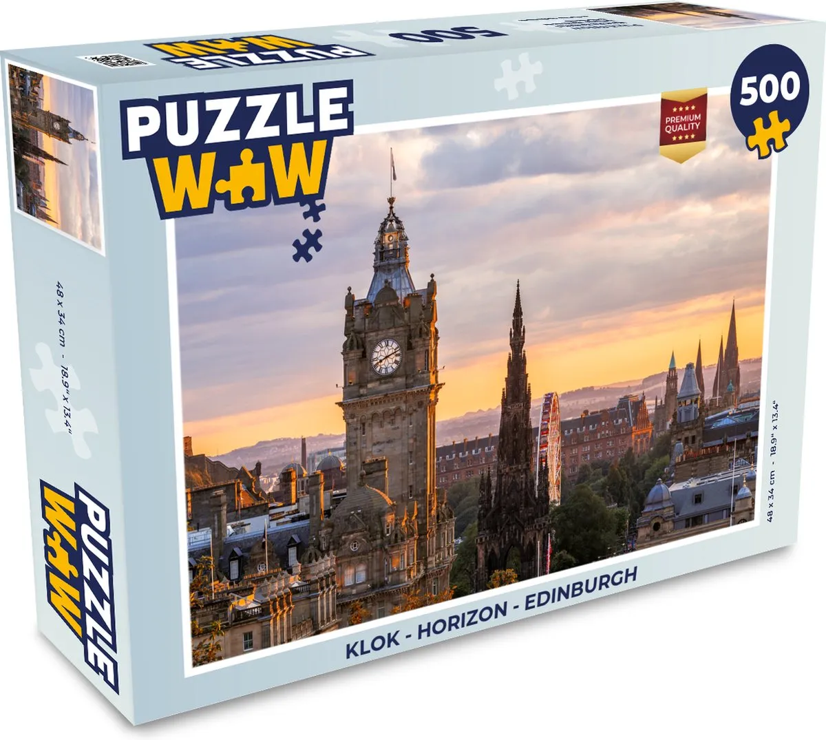 PuzzleWow Horizon Edinburgh Legpuzzel 500 Stuks