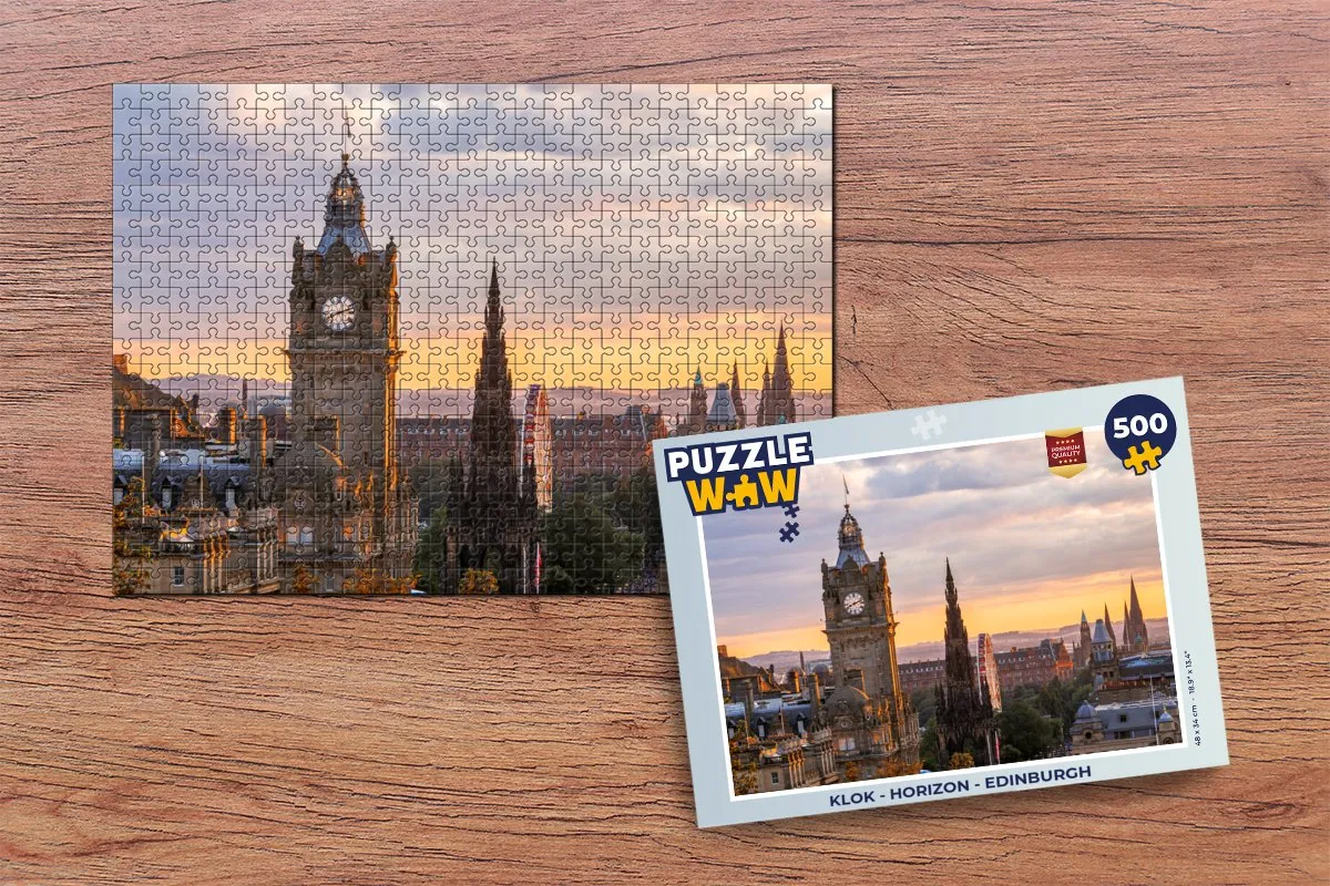 PuzzleWow Horizon Edinburgh Legpuzzel 500 Stuks - Multicolor