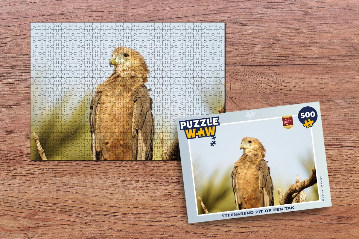 PuzzleWow Steenarend op Tak Legpuzzel 500 Stuks - Multicolor