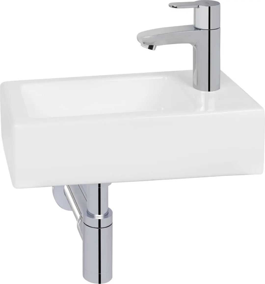 Saqu Trento Toiletfontein Rechts 36x18cm - Wit - afbeelding 4 van 6