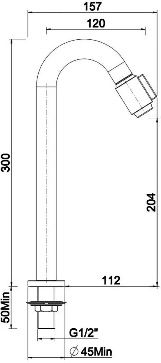 Saqu Essential 2.0 Fonteinkraan 20cm Chroom - afbeelding 4 van 5