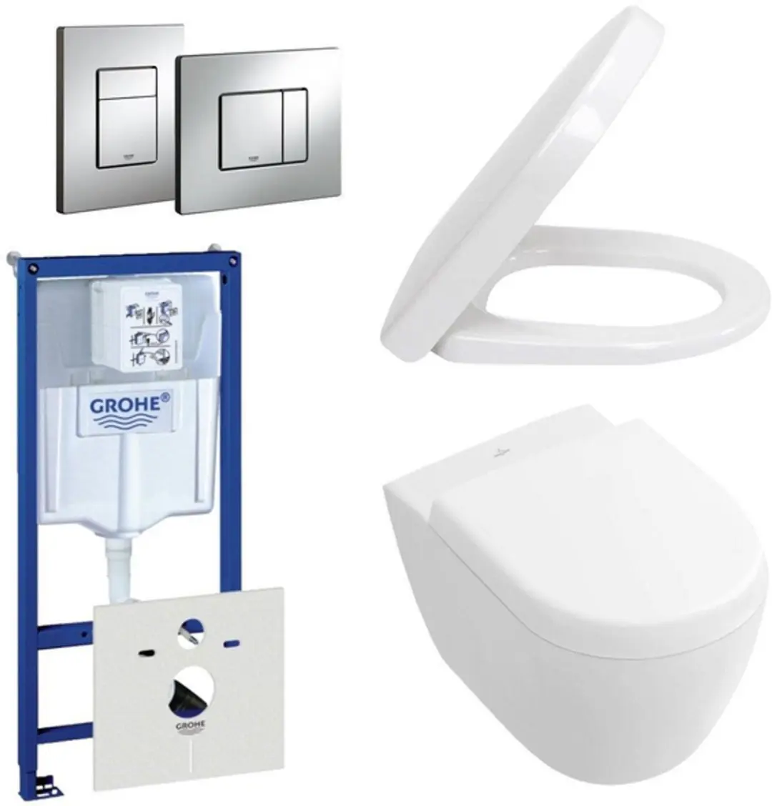 Villeroy & Boch Subway Compact Toiletset directflush inbouwreservoir