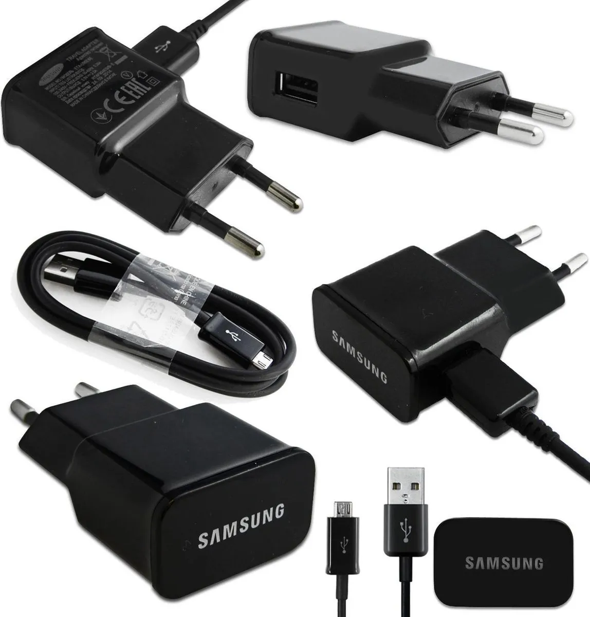 Samsung Adaptive Snellader EP-TA20CWEGKR USB-C Kabel - 10W - Zwart - afbeelding 3 van 3
