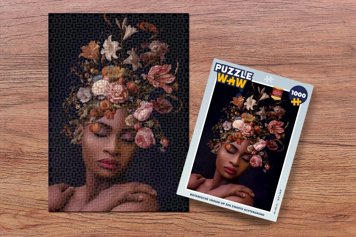 PuzzleWow Boeket Make-up Legpuzzel 1000 Stuks - Multicolor
