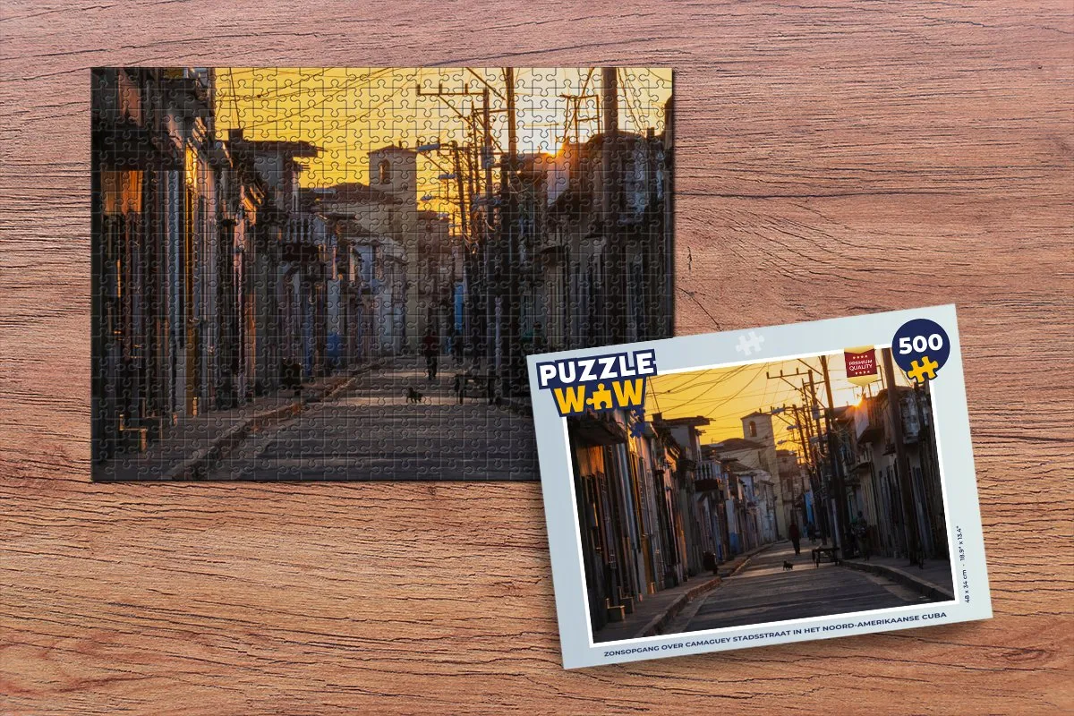 PuzzleWow Legpuzzel Zonsopgang Camaguey 500 Stuks - Multicolor