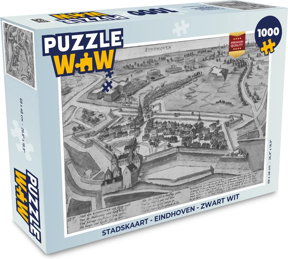PuzzleWow Eindhoven Legpuzzel 1000 Stuks