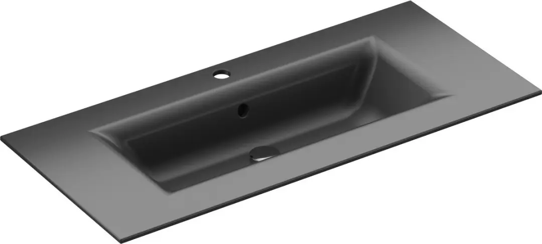 Saqu Fluente Wastafel 1 bak 1 krg 101x46x1 cm Mat Zwart