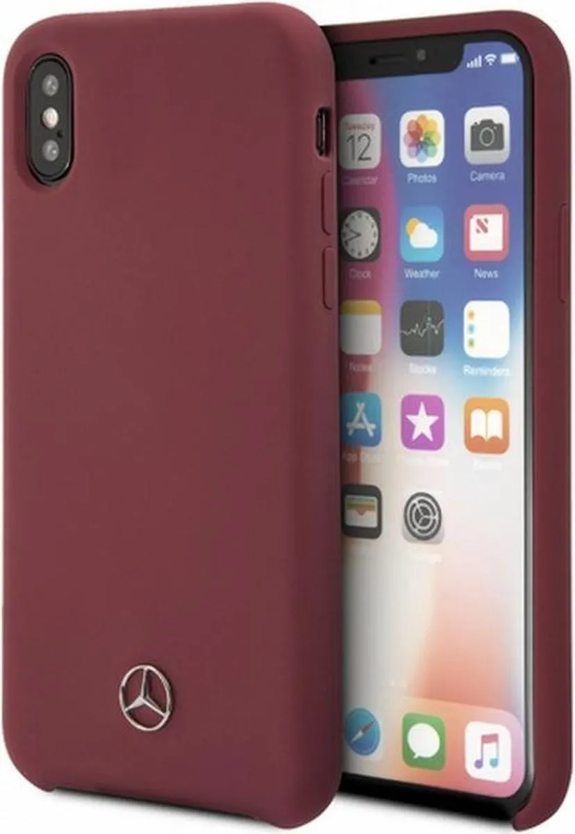 Mercedes-Benz Silicone Case iPhone X/XS - Rood - MPN 3700740411872