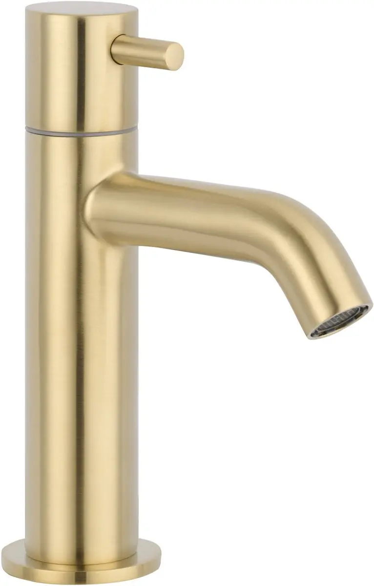 Saqu Trento Fonteinset - Wit met messing kraan links - afbeelding 5 van 6