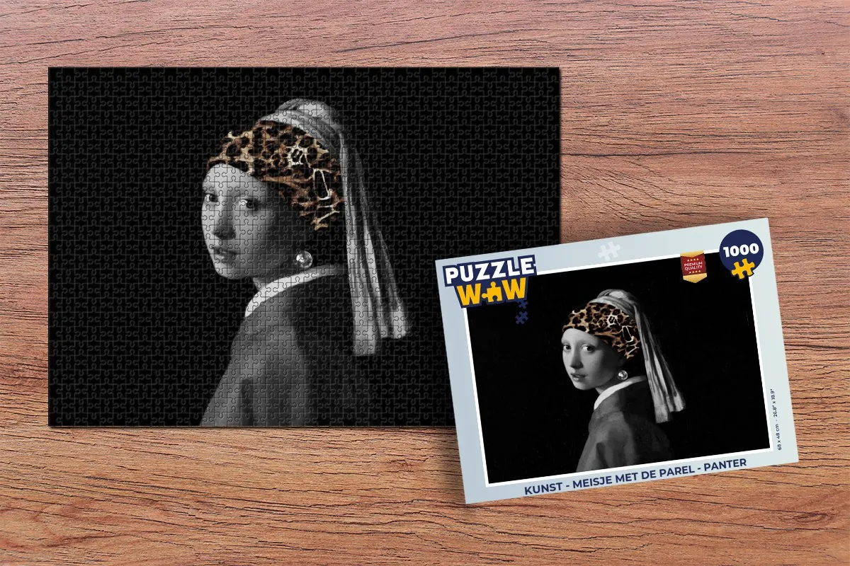 PuzzleWow Meisje met de parel Legpuzzel 1000 Stuks - Multicolor