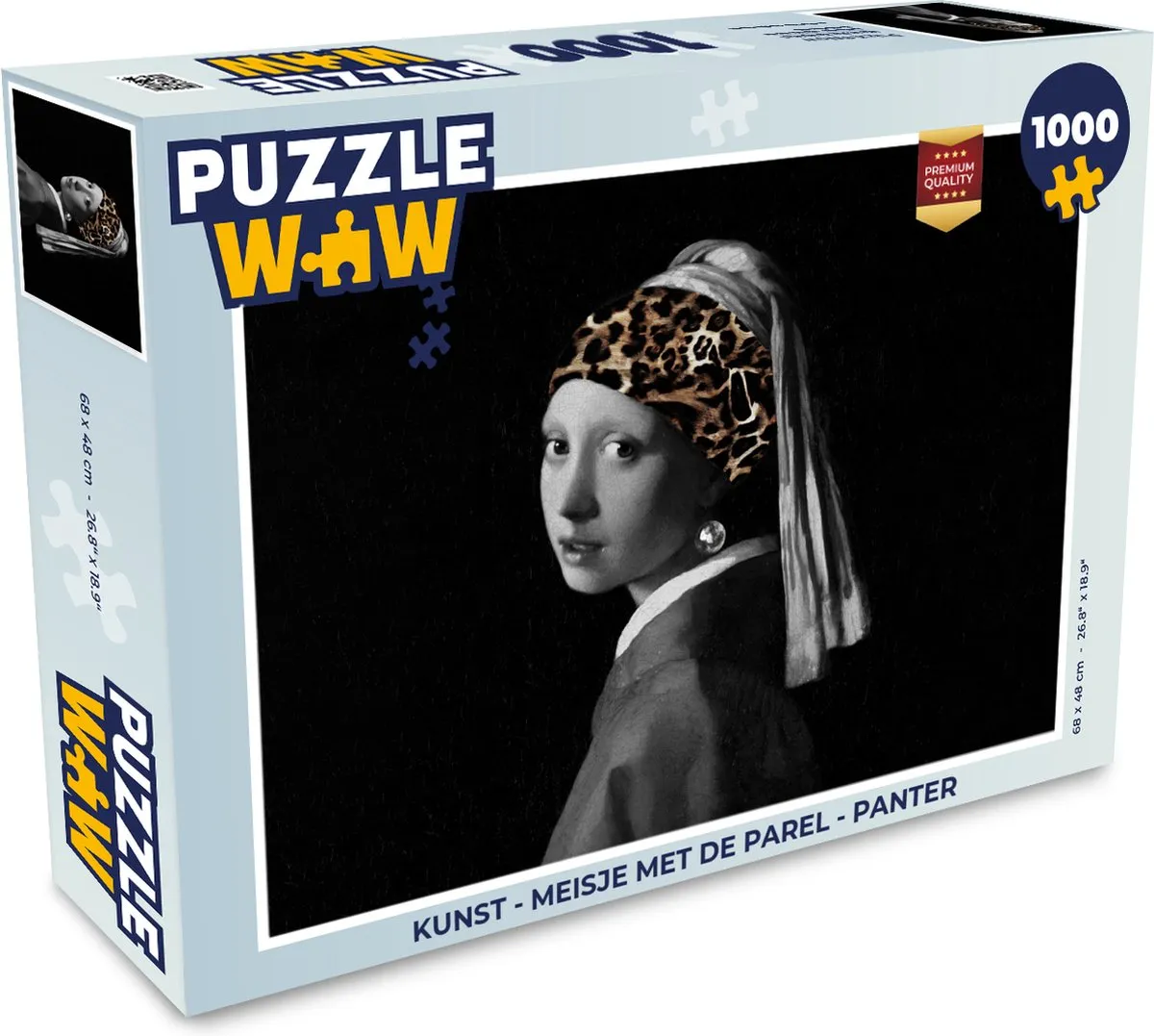 PuzzleWow Meisje met de parel Legpuzzel 1000 Stuks
