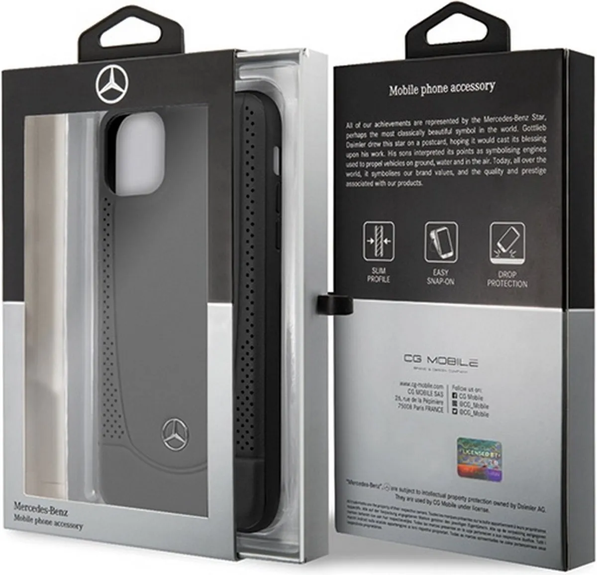 Mercedes-Benz New Urban Back Case iPhone 13 Pro - Zwart