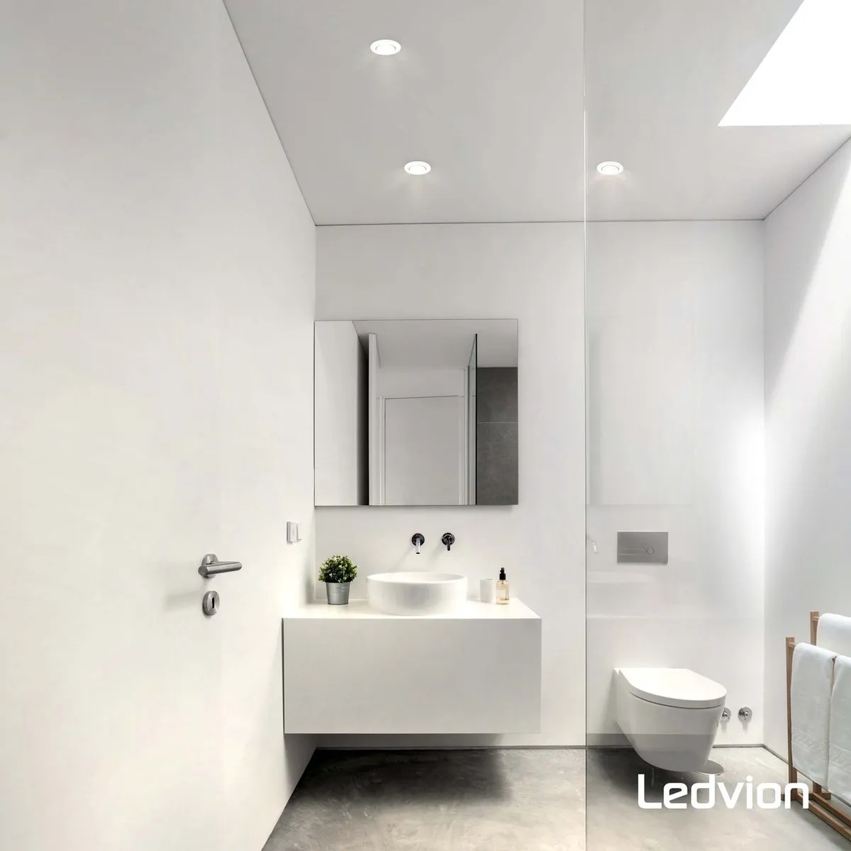 Ledvion LED Inbouwspot 5W 2700K Ø84mm - IP65 Wit