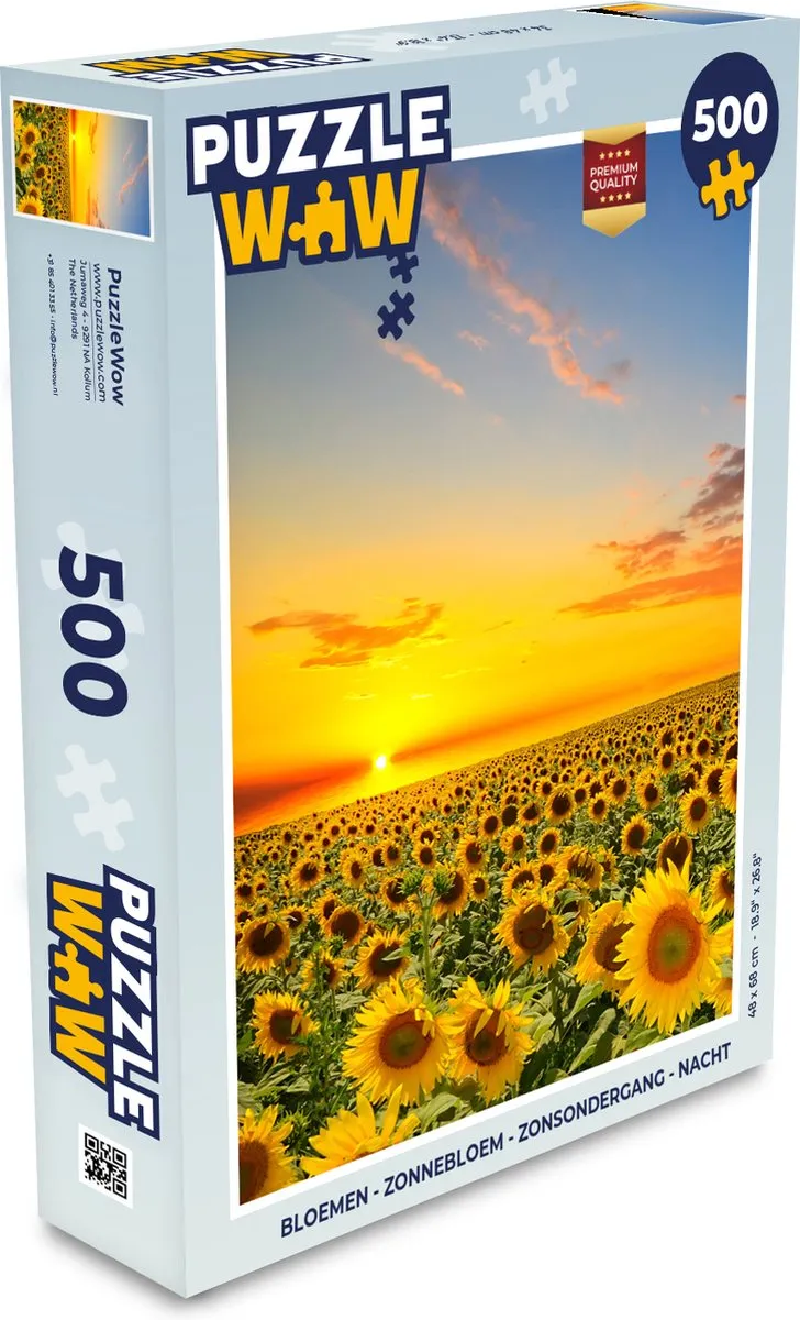 PuzzleWow Bloemen Legpuzzel 500 Stuks - Multicolor