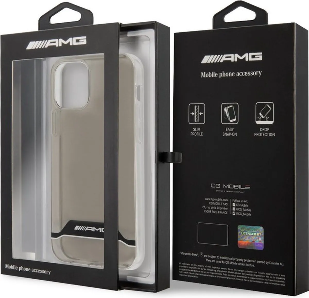 Mercedes-AMG Horizontal Line Back Case - iPhone 12/12 Pro - Transparant - afbeelding 4 van 6