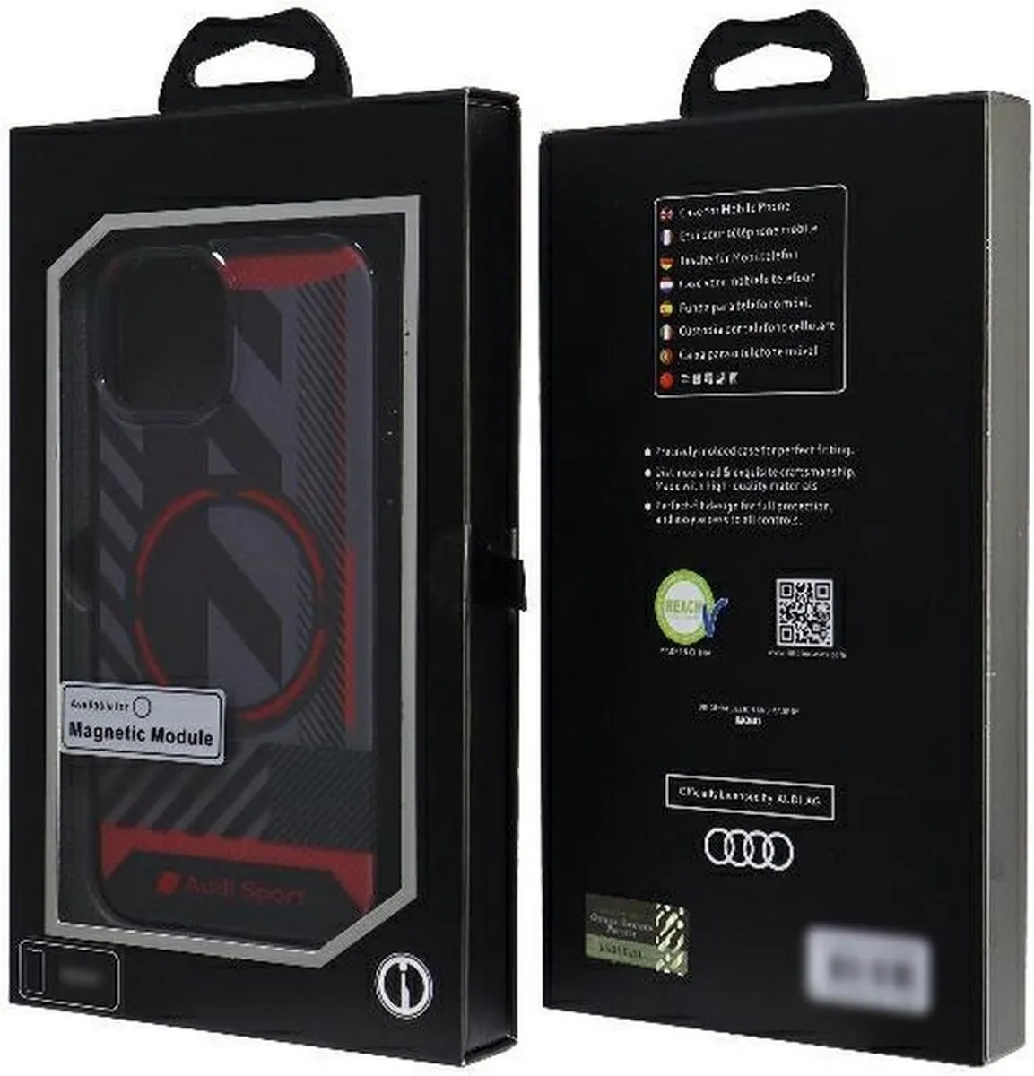 Audi IML Sport Back Case MagSafe iPhone 15 Pro - Zwart - afbeelding 4 van 6
