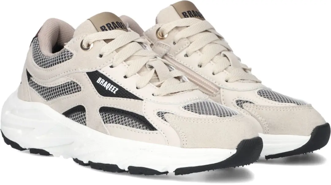 Braqeez Lorenzo Sneakers Beige - Maat 35 - afbeelding 6 van 6