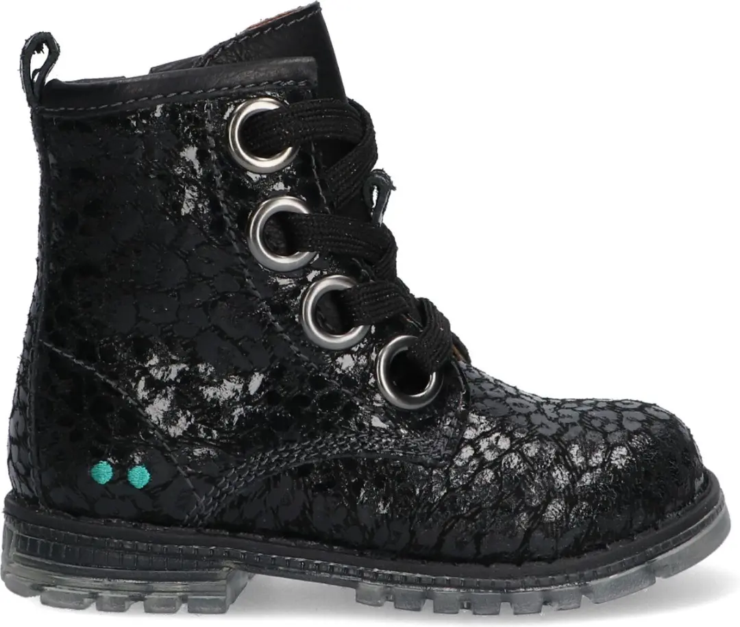 Tosca Trots Biker Boots Meisjes Zwart Panter