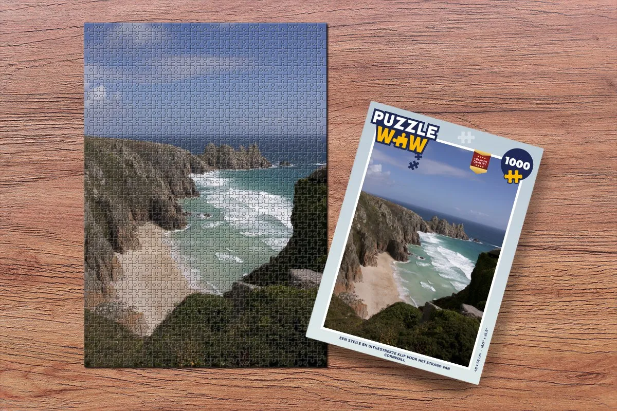 PuzzleWow Legpuzzel Cornwall Klif 1000 Stuks - Multicolor